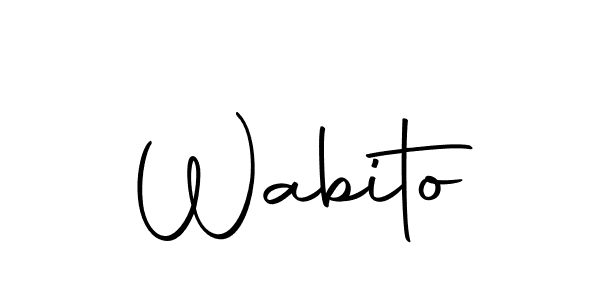 Design your own signature with our free online signature maker. With this signature software, you can create a handwritten (Autography-DOLnW) signature for name Wabito. Wabito signature style 10 images and pictures png