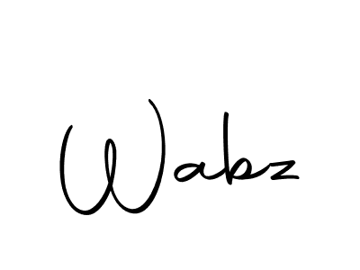 Create a beautiful signature design for name Wabz. With this signature (Autography-DOLnW) fonts, you can make a handwritten signature for free. Wabz signature style 10 images and pictures png