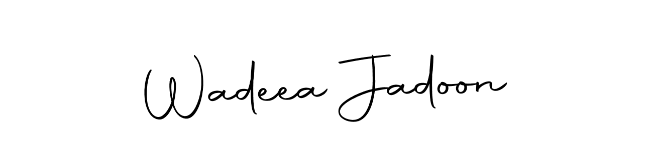 You can use this online signature creator to create a handwritten signature for the name Wadeea Jadoon. This is the best online autograph maker. Wadeea Jadoon signature style 10 images and pictures png