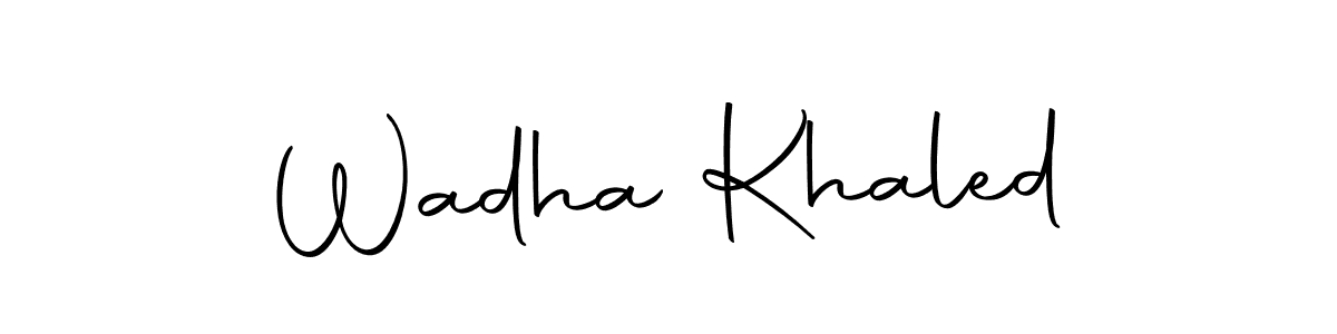 The best way (Autography-DOLnW) to make a short signature is to pick only two or three words in your name. The name Wadha Khaled include a total of six letters. For converting this name. Wadha Khaled signature style 10 images and pictures png