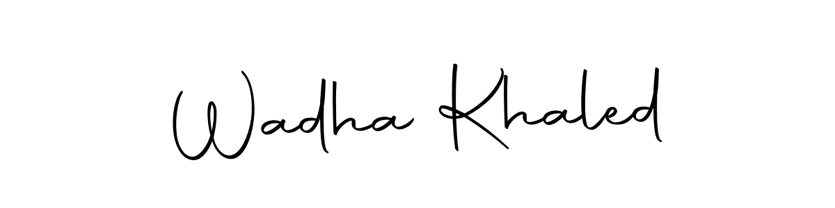 Also we have Wadha Khaled name is the best signature style. Create professional handwritten signature collection using Autography-DOLnW autograph style. Wadha Khaled signature style 10 images and pictures png