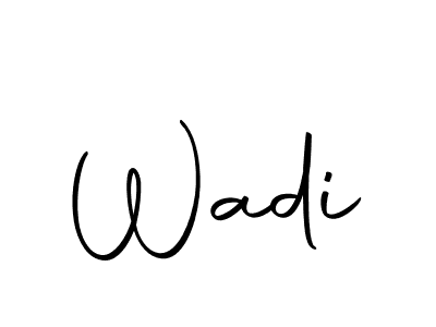 Use a signature maker to create a handwritten signature online. With this signature software, you can design (Autography-DOLnW) your own signature for name Wadi. Wadi signature style 10 images and pictures png