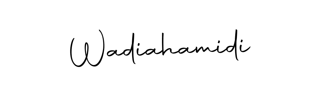 The best way (Autography-DOLnW) to make a short signature is to pick only two or three words in your name. The name Wadiahamidi include a total of six letters. For converting this name. Wadiahamidi signature style 10 images and pictures png