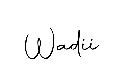 You should practise on your own different ways (Autography-DOLnW) to write your name (Wadii) in signature. don't let someone else do it for you. Wadii signature style 10 images and pictures png