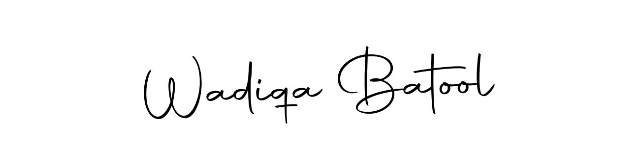 Wadiqa Batool stylish signature style. Best Handwritten Sign (Autography-DOLnW) for my name. Handwritten Signature Collection Ideas for my name Wadiqa Batool. Wadiqa Batool signature style 10 images and pictures png