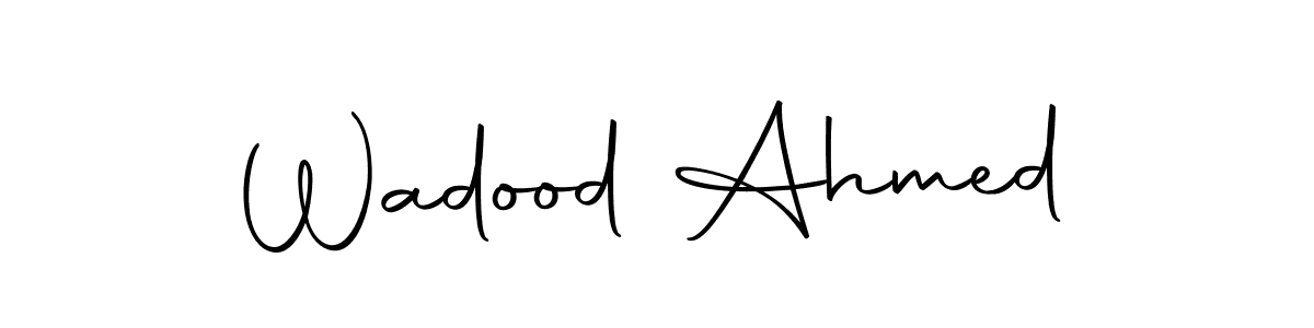 Create a beautiful signature design for name Wadood Ahmed. With this signature (Autography-DOLnW) fonts, you can make a handwritten signature for free. Wadood Ahmed signature style 10 images and pictures png