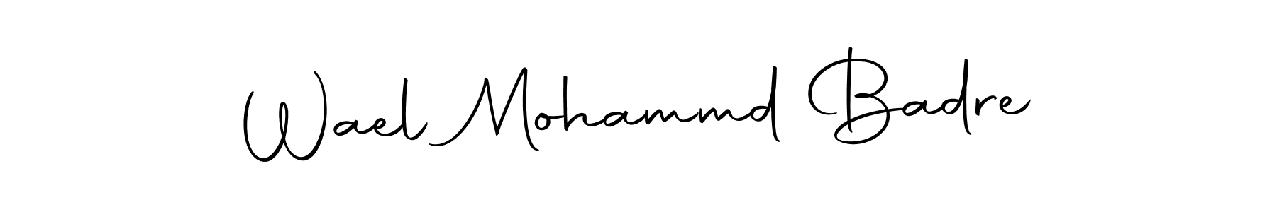 How to make Wael Mohammd Badre name signature. Use Autography-DOLnW style for creating short signs online. This is the latest handwritten sign. Wael Mohammd Badre signature style 10 images and pictures png