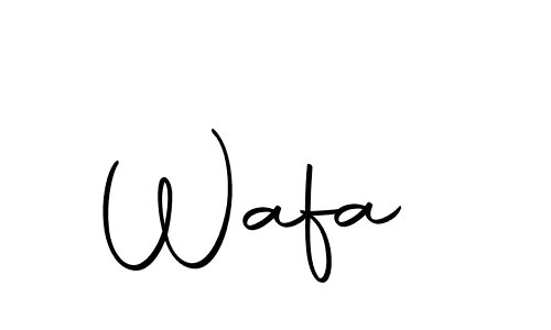 Make a beautiful signature design for name Wafa . With this signature (Autography-DOLnW) style, you can create a handwritten signature for free. Wafa  signature style 10 images and pictures png