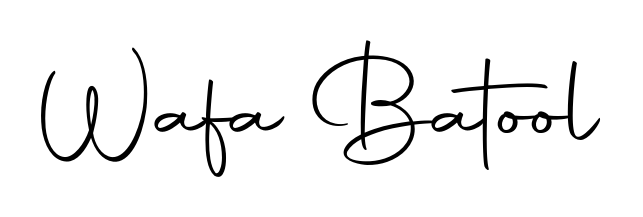 Discover the perfect balance of readability and style for Wafa Batool with Autography-DOLnW font. Create your dream signature today. Wafa Batool signature style 10 images and pictures png