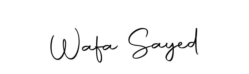 if you are searching for the best signature style for your name Wafa Sayed. so please give up your signature search. here we have designed multiple signature styles  using Autography-DOLnW. Wafa Sayed signature style 10 images and pictures png