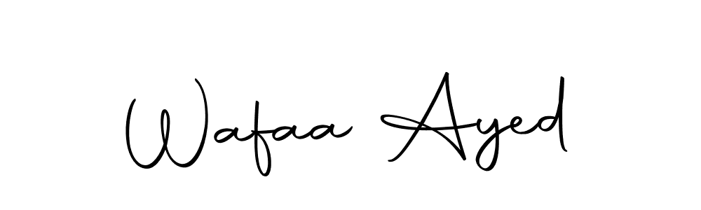 Wafaa Ayed stylish signature style. Best Handwritten Sign (Autography-DOLnW) for my name. Handwritten Signature Collection Ideas for my name Wafaa Ayed. Wafaa Ayed signature style 10 images and pictures png