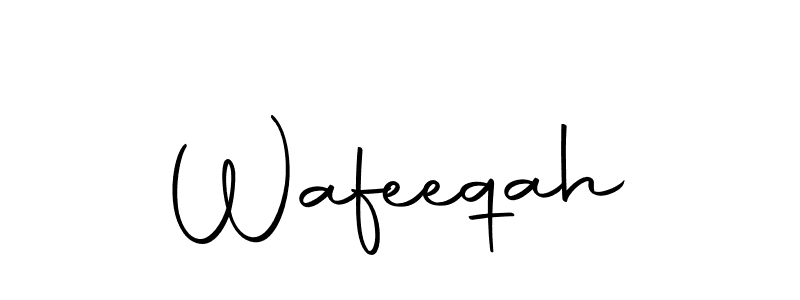 The best way (Autography-DOLnW) to make a short signature is to pick only two or three words in your name. The name Wafeeqah include a total of six letters. For converting this name. Wafeeqah signature style 10 images and pictures png