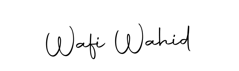 Use a signature maker to create a handwritten signature online. With this signature software, you can design (Autography-DOLnW) your own signature for name Wafi Wahid. Wafi Wahid signature style 10 images and pictures png