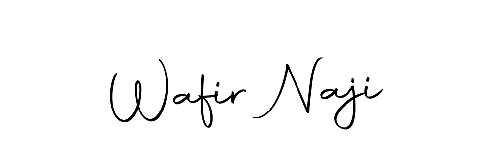 You should practise on your own different ways (Autography-DOLnW) to write your name (Wafir Naji) in signature. don't let someone else do it for you. Wafir Naji signature style 10 images and pictures png