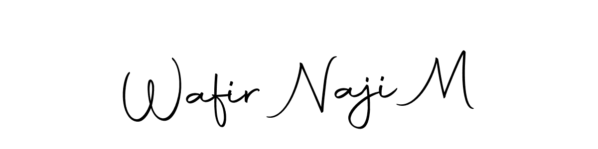 This is the best signature style for the Wafir Naji M name. Also you like these signature font (Autography-DOLnW). Mix name signature. Wafir Naji M signature style 10 images and pictures png