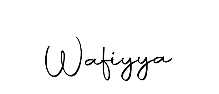 Use a signature maker to create a handwritten signature online. With this signature software, you can design (Autography-DOLnW) your own signature for name Wafiyya. Wafiyya signature style 10 images and pictures png