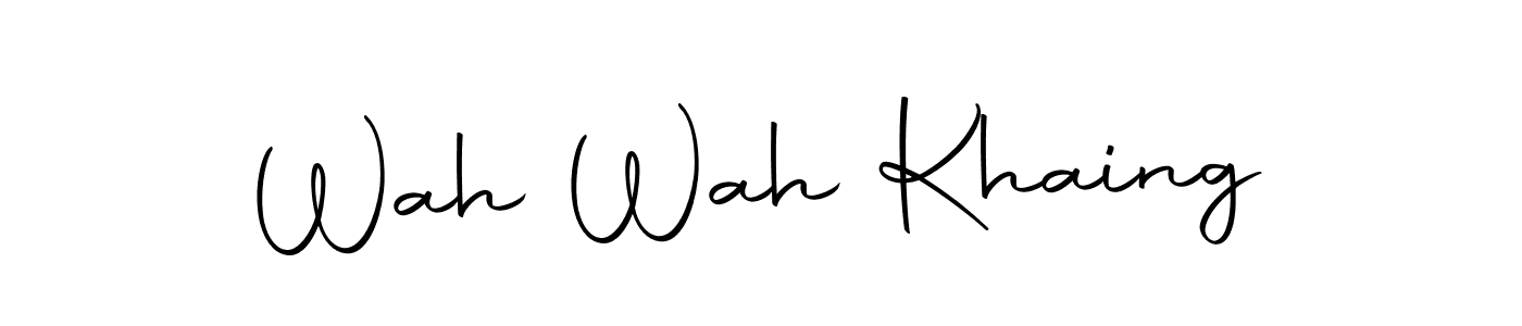 Wah Wah Khaing stylish signature style. Best Handwritten Sign (Autography-DOLnW) for my name. Handwritten Signature Collection Ideas for my name Wah Wah Khaing. Wah Wah Khaing signature style 10 images and pictures png