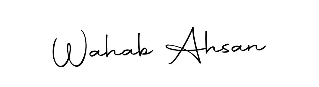 Here are the top 10 professional signature styles for the name Wahab Ahsan. These are the best autograph styles you can use for your name. Wahab Ahsan signature style 10 images and pictures png