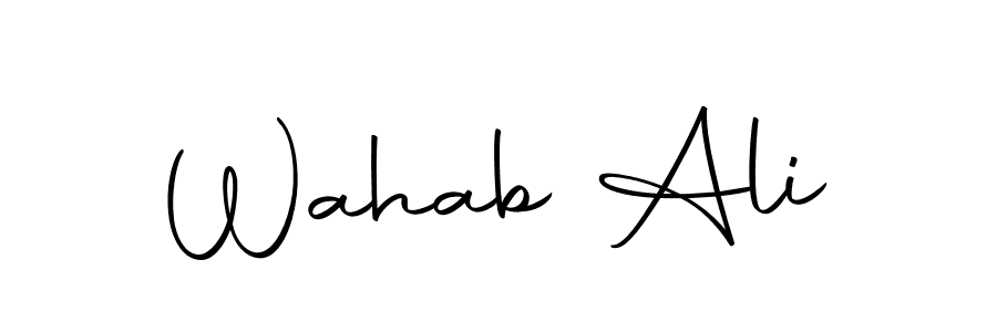 Create a beautiful signature design for name Wahab Ali. With this signature (Autography-DOLnW) fonts, you can make a handwritten signature for free. Wahab Ali signature style 10 images and pictures png