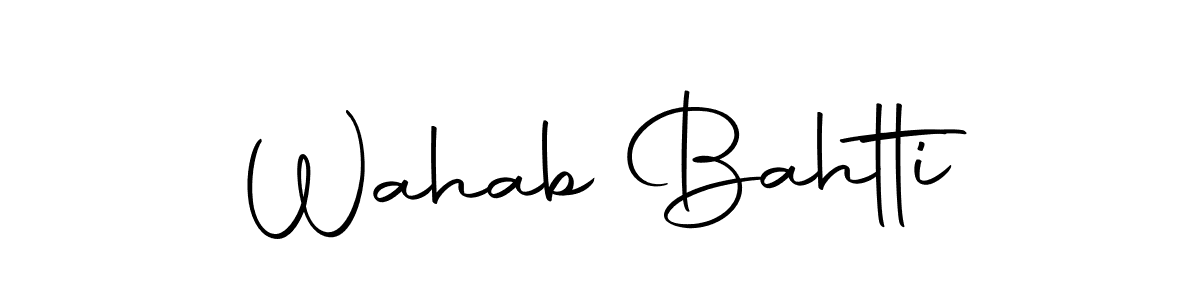 Make a beautiful signature design for name Wahab Bahtti. Use this online signature maker to create a handwritten signature for free. Wahab Bahtti signature style 10 images and pictures png