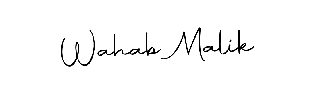 Wahab Malik stylish signature style. Best Handwritten Sign (Autography-DOLnW) for my name. Handwritten Signature Collection Ideas for my name Wahab Malik. Wahab Malik signature style 10 images and pictures png