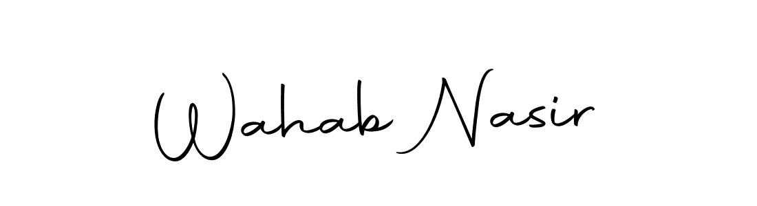 Use a signature maker to create a handwritten signature online. With this signature software, you can design (Autography-DOLnW) your own signature for name Wahab Nasir. Wahab Nasir signature style 10 images and pictures png