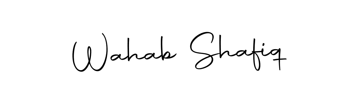 Make a beautiful signature design for name Wahab Shafiq. Use this online signature maker to create a handwritten signature for free. Wahab Shafiq signature style 10 images and pictures png