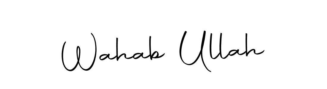 Design your own signature with our free online signature maker. With this signature software, you can create a handwritten (Autography-DOLnW) signature for name Wahab Ullah. Wahab Ullah signature style 10 images and pictures png