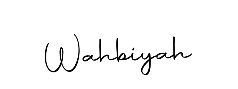 Similarly Autography-DOLnW is the best handwritten signature design. Signature creator online .You can use it as an online autograph creator for name Wahbiyah. Wahbiyah signature style 10 images and pictures png