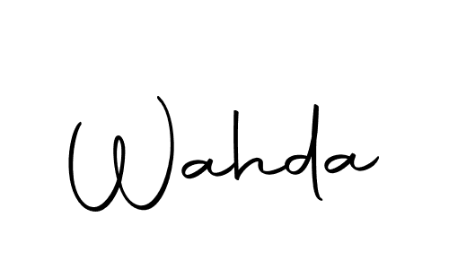 You should practise on your own different ways (Autography-DOLnW) to write your name (Wahda) in signature. don't let someone else do it for you. Wahda signature style 10 images and pictures png