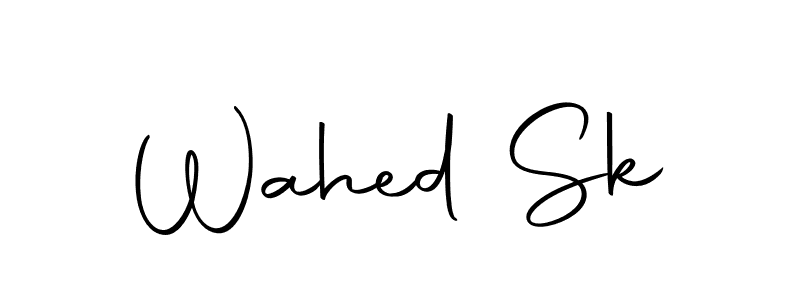 Create a beautiful signature design for name Wahed Sk. With this signature (Autography-DOLnW) fonts, you can make a handwritten signature for free. Wahed Sk signature style 10 images and pictures png