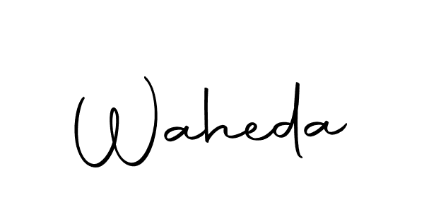 Use a signature maker to create a handwritten signature online. With this signature software, you can design (Autography-DOLnW) your own signature for name Waheda. Waheda signature style 10 images and pictures png