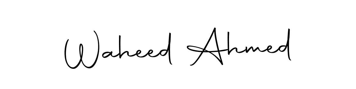 Also we have Waheed Ahmed name is the best signature style. Create professional handwritten signature collection using Autography-DOLnW autograph style. Waheed Ahmed signature style 10 images and pictures png