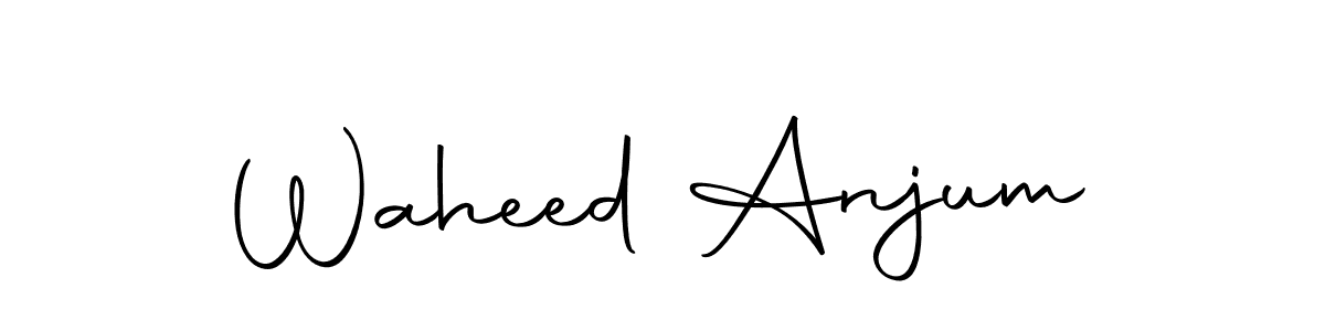 How to make Waheed Anjum name signature. Use Autography-DOLnW style for creating short signs online. This is the latest handwritten sign. Waheed Anjum signature style 10 images and pictures png