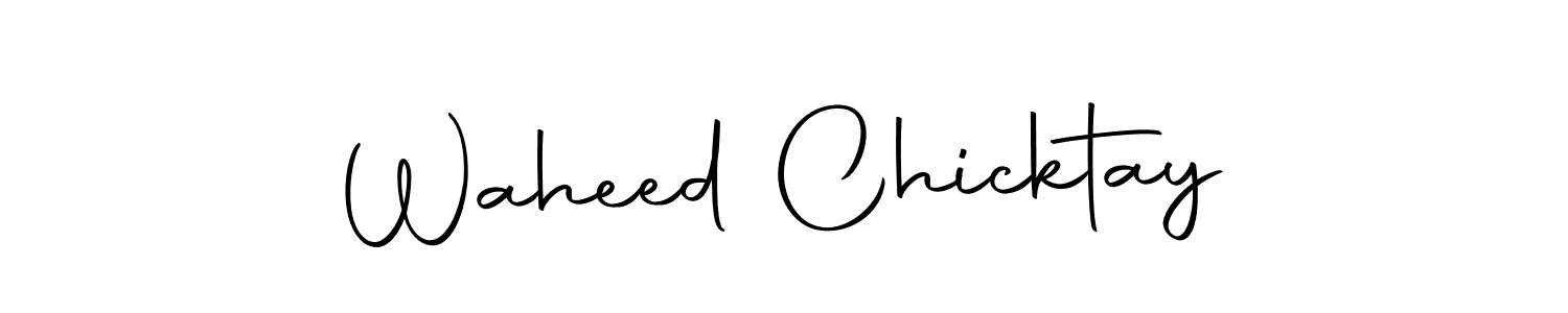 Create a beautiful signature design for name Waheed Chicktay. With this signature (Autography-DOLnW) fonts, you can make a handwritten signature for free. Waheed Chicktay signature style 10 images and pictures png