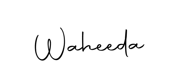 Design your own signature with our free online signature maker. With this signature software, you can create a handwritten (Autography-DOLnW) signature for name Waheeda. Waheeda signature style 10 images and pictures png