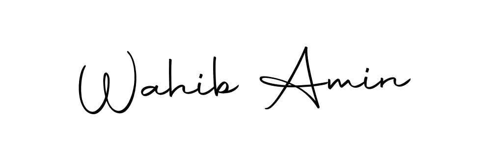 Make a beautiful signature design for name Wahib Amin. Use this online signature maker to create a handwritten signature for free. Wahib Amin signature style 10 images and pictures png