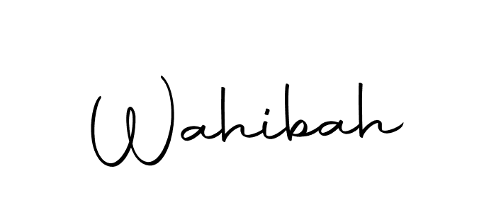 Autography-DOLnW is a professional signature style that is perfect for those who want to add a touch of class to their signature. It is also a great choice for those who want to make their signature more unique. Get Wahibah name to fancy signature for free. Wahibah signature style 10 images and pictures png