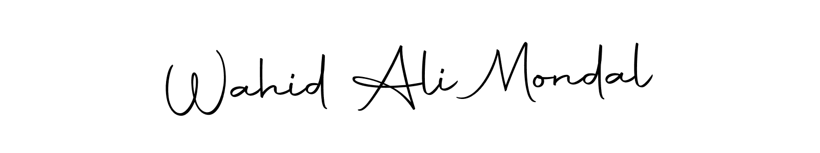 The best way (Autography-DOLnW) to make a short signature is to pick only two or three words in your name. The name Wahid Ali Mondal include a total of six letters. For converting this name. Wahid Ali Mondal signature style 10 images and pictures png
