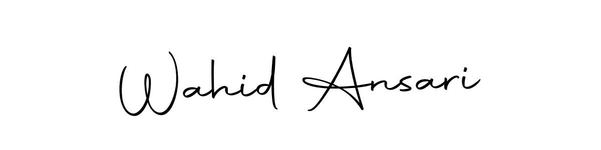 How to make Wahid Ansari name signature. Use Autography-DOLnW style for creating short signs online. This is the latest handwritten sign. Wahid Ansari signature style 10 images and pictures png