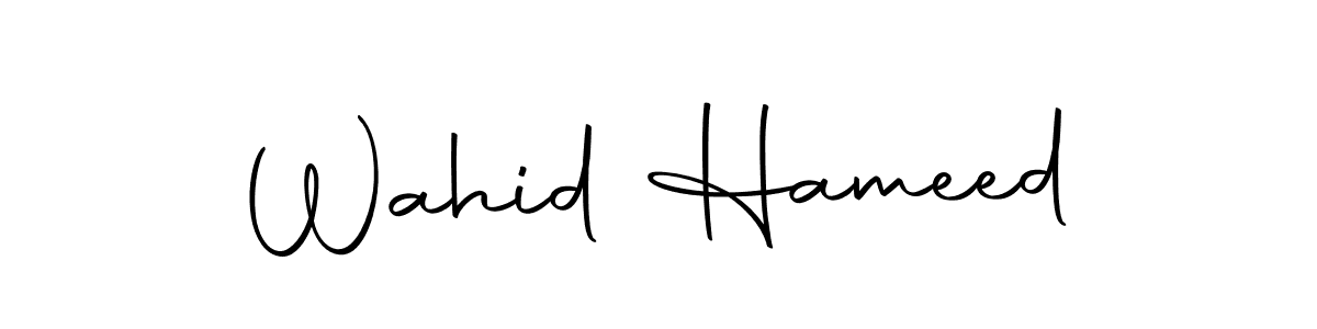 Wahid Hameed stylish signature style. Best Handwritten Sign (Autography-DOLnW) for my name. Handwritten Signature Collection Ideas for my name Wahid Hameed. Wahid Hameed signature style 10 images and pictures png