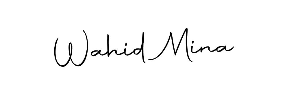 Wahid Mina stylish signature style. Best Handwritten Sign (Autography-DOLnW) for my name. Handwritten Signature Collection Ideas for my name Wahid Mina. Wahid Mina signature style 10 images and pictures png