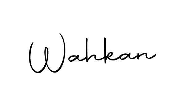 How to make Wahkan name signature. Use Autography-DOLnW style for creating short signs online. This is the latest handwritten sign. Wahkan signature style 10 images and pictures png