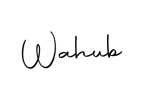 Here are the top 10 professional signature styles for the name Wahub. These are the best autograph styles you can use for your name. Wahub signature style 10 images and pictures png