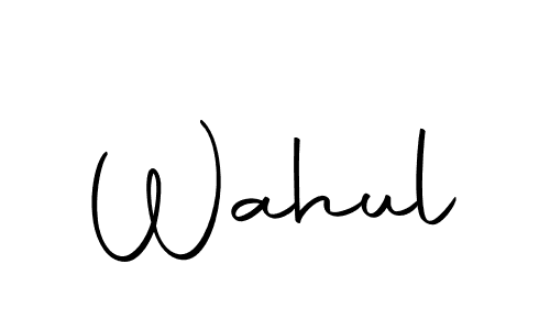 Wahul stylish signature style. Best Handwritten Sign (Autography-DOLnW) for my name. Handwritten Signature Collection Ideas for my name Wahul. Wahul signature style 10 images and pictures png