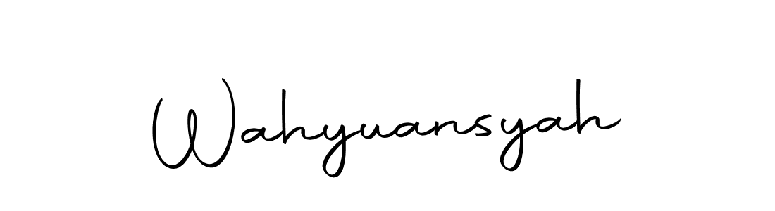 The best way (Autography-DOLnW) to make a short signature is to pick only two or three words in your name. The name Wahyuansyah include a total of six letters. For converting this name. Wahyuansyah signature style 10 images and pictures png