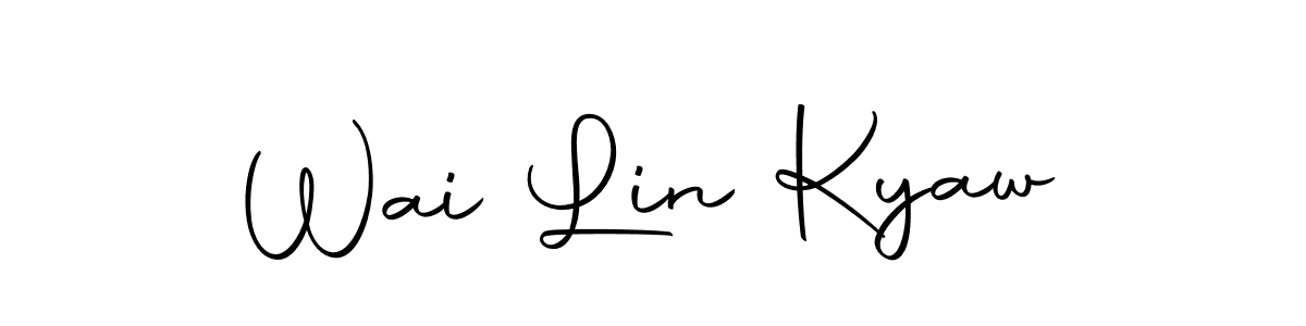 Use a signature maker to create a handwritten signature online. With this signature software, you can design (Autography-DOLnW) your own signature for name Wai Lin Kyaw. Wai Lin Kyaw signature style 10 images and pictures png