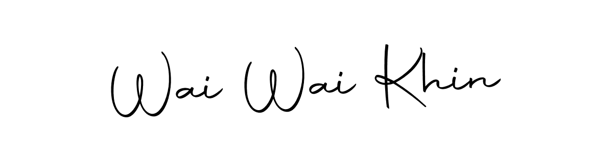 Create a beautiful signature design for name Wai Wai Khin. With this signature (Autography-DOLnW) fonts, you can make a handwritten signature for free. Wai Wai Khin signature style 10 images and pictures png