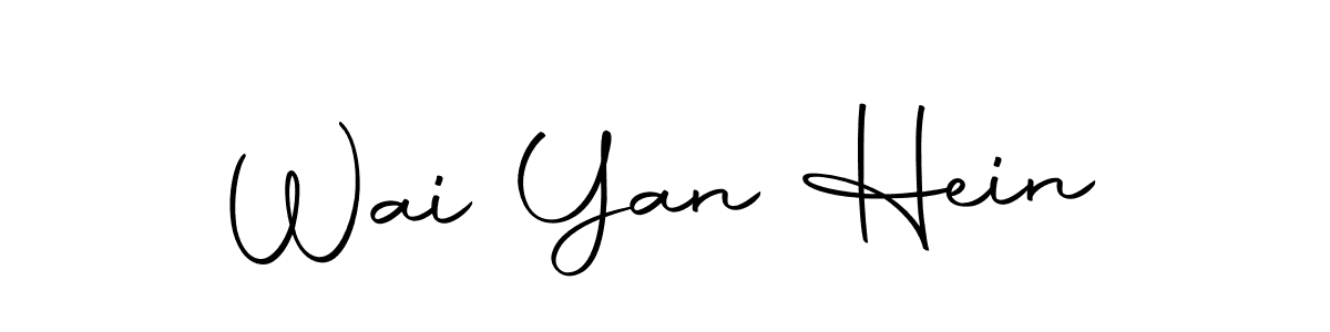 Make a beautiful signature design for name Wai Yan Hein. With this signature (Autography-DOLnW) style, you can create a handwritten signature for free. Wai Yan Hein signature style 10 images and pictures png