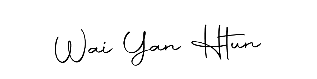 Use a signature maker to create a handwritten signature online. With this signature software, you can design (Autography-DOLnW) your own signature for name Wai Yan Htun. Wai Yan Htun signature style 10 images and pictures png